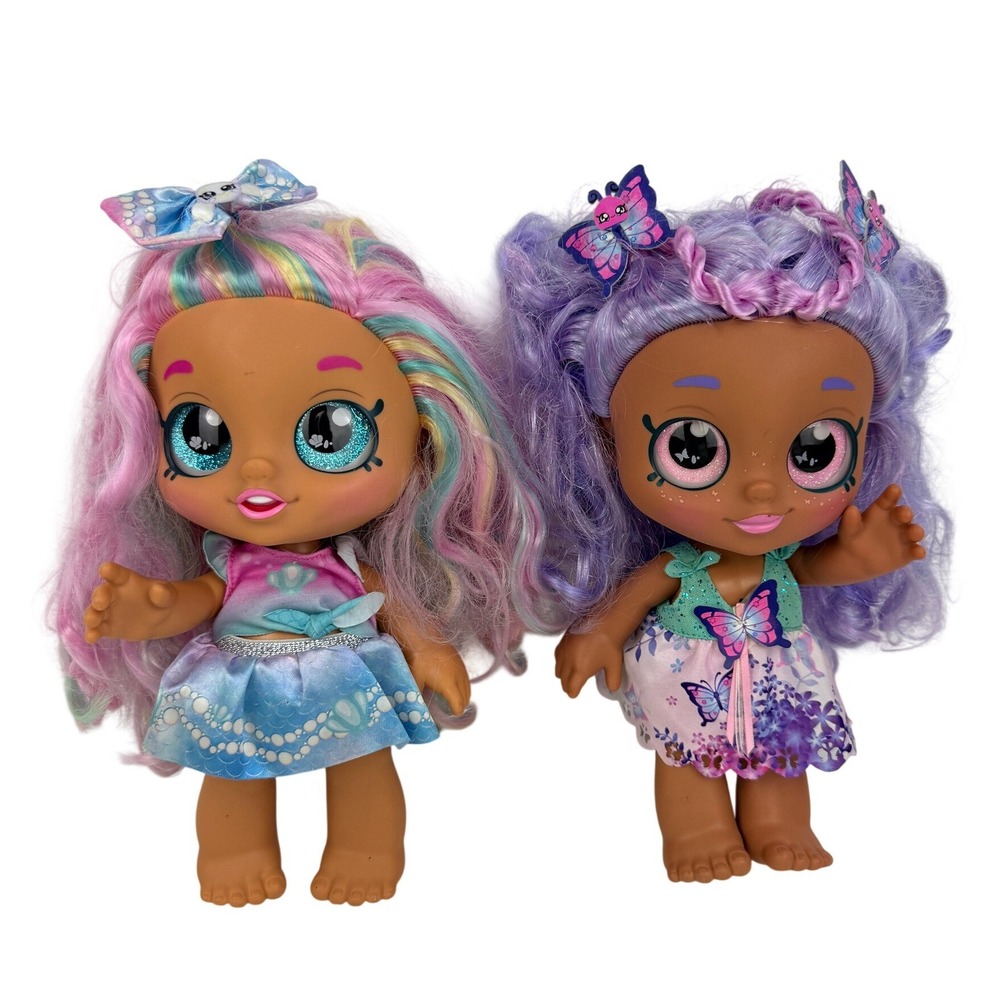 Kindi Kids Scented Sisters Pearlina Flora Flutters Dolls Moose Toys Lot of 2 -BM